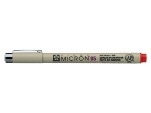 Cienkopis Techniczny Sakura Pigma Micron 05 Czerwony 