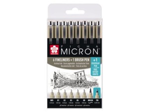 Zestaw 8 Cienkopisów Sakura Pigma Micron