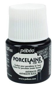 Farba Pebeo Porcelaine 150 Anthracite Black