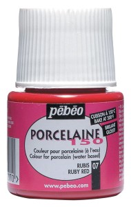 Farba Pebeo Porcelaine 150 Ruby Red