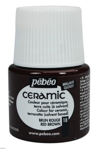 Farba Pebeo Ceramic Red Brown