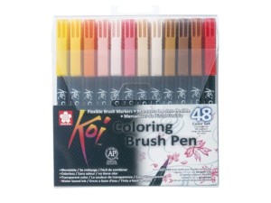 Zestaw 48 Pisaków Sakura Koi Coloring Brush Pen
