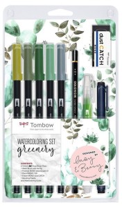 Zestaw do Brush Letteringu Tombow Greenery