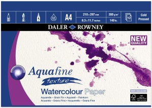 Daler-Rowney Aquafine Texture A4 Papier do Akwareli Tekstura