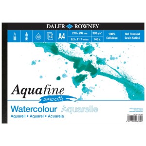 Daler-Rowney Aquafine Smooth A4 Papier do Akwareli Bardzo Gładki