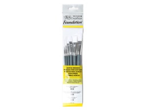 Winsor & Newton Foundation Acrylic Długa Rączka 6szt.
