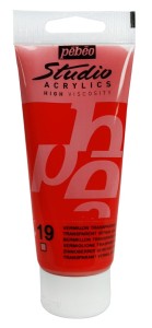 Farba Akrylowa Pebeo Transparent Vermilion