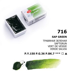 Białe Noce Farby Akwarelowe Kostki Sap Green