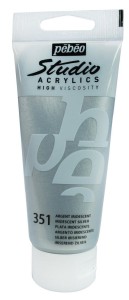 Farba Akrylowa Pebeo Iridescent Silver