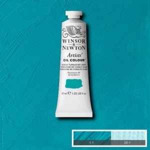 Farba Artists' Oil Colour Winsor & Newton Cobalt Turquoise Light