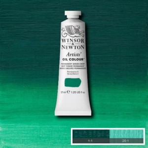 Farba Artists' Oil Colour Winsor & Newton Permanent Green Deep