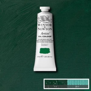 Farba Artists' Oil Colour Winsor & Newton Chrome Green Deep Hue