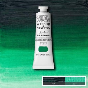 Farba Artists' Oil Colour Winsor & Newton Winsor Green (Yellow Shade)