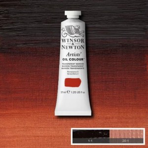 Farba Artists' Oil Colour Winsor & Newton Transparent Maroon