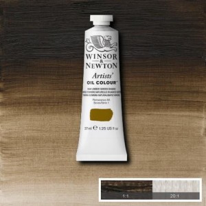 Farba Artists' Oil Colour Winsor & Newton Raw Umber (Green Shade)