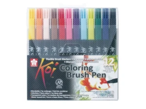 Zestaw 12 Pisaków Sakura Koi Coloring Brush Pen