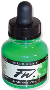 Tusz Akrylowy FW Daler-Rowney Fluorescent Green
