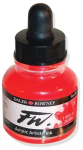Tusz Akrylowy FW Daler-Rowney Fluorescent Red