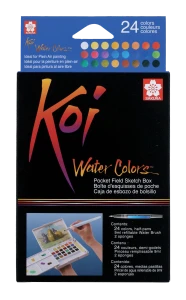 Zestaw 24 Farb Akwarelowych Sakura Koi Water Colours