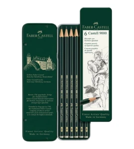 Ołówki Castell 9000 Zestaw 6szt Faber-Castell