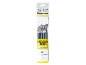 Winsor & Newton Foundation Acrylic Krótka Rączka 6szt.