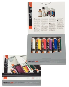Cobra Zestaw Wodorozcieńczalnych Farb Olejnych 6 x 20ml