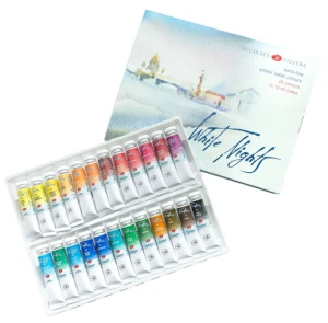 Nevskaya Palitra Zestaw Akwareli Białe Noce w Tubkach 24x10 ml 