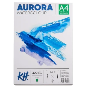Blok do akwareli AURORA Rough (gruboziarnisty) A4 300g/m2 klejony