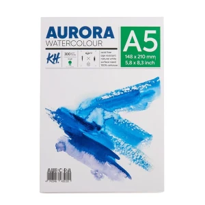 Blok do akwareli AURORA Rough (gruboziarnisty) A5 300g/m2 klejony