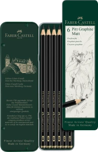 Pitt Graphite Matt Zestaw Ołówków Artystycznych Faber-Castell 6 sztuk
