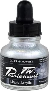 Tusz Akrylowy FW Daler-Rowney Silver