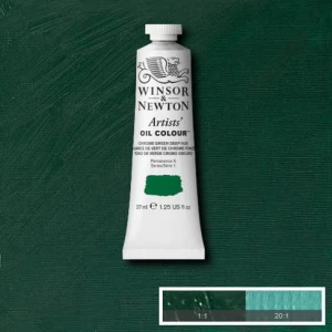 Farba Artists' Oil Colour Winsor & Newton Chrome Green Deep Hue